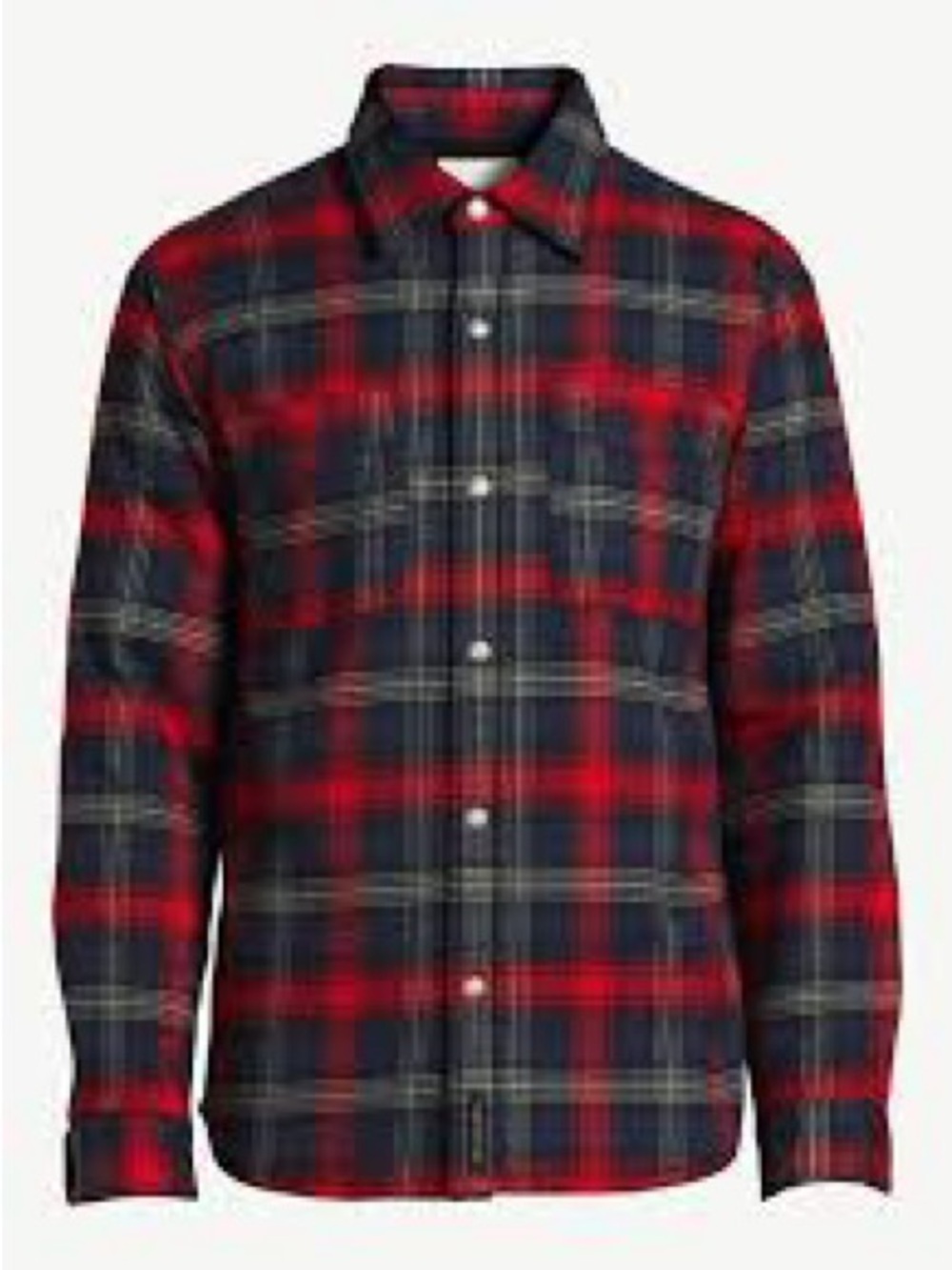 Free Assembly Red & Black Plaid Button-Up Shirt